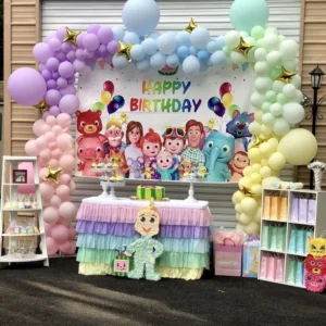 Toile de fond personnalisée avec nom Melon, décoration de fête d'anniversaire en famille, arrière-plan Photo pour photogra...