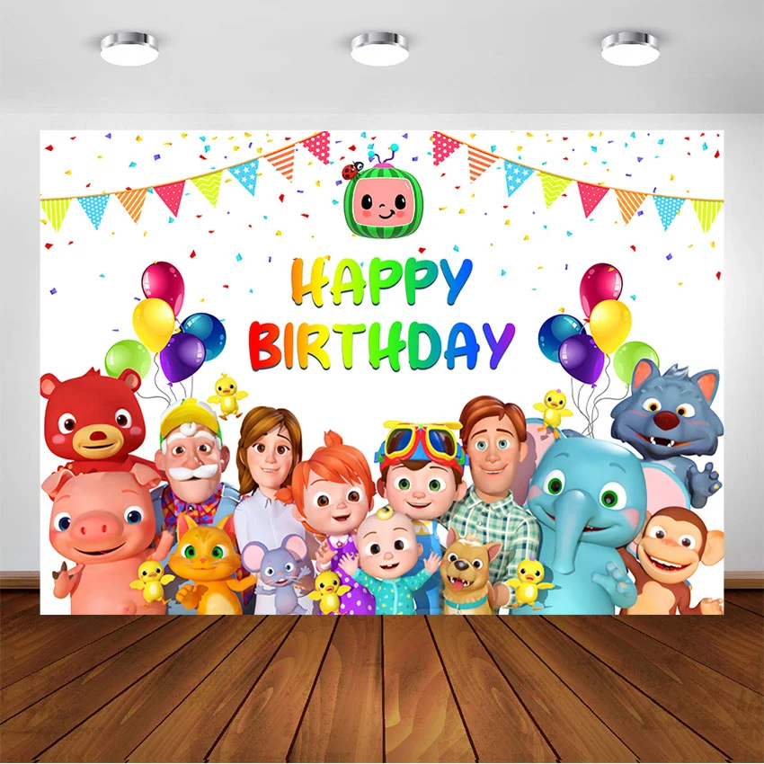 Toile de fond personnalisée avec nom Melon, décoration de fête d'anniversaire en famille, arrière-plan Photo pour photogra...