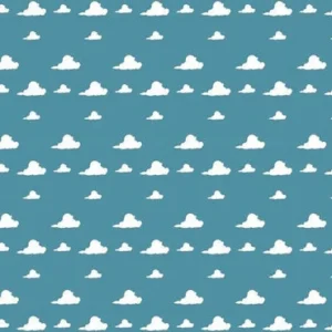 Toile de fond spectacle bleu ciel blanc nuage pour le bébé