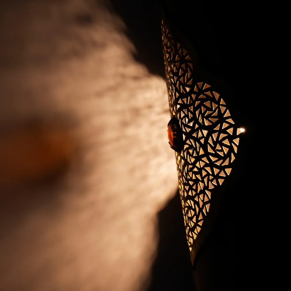 Torche arabe en cuivre 120cm