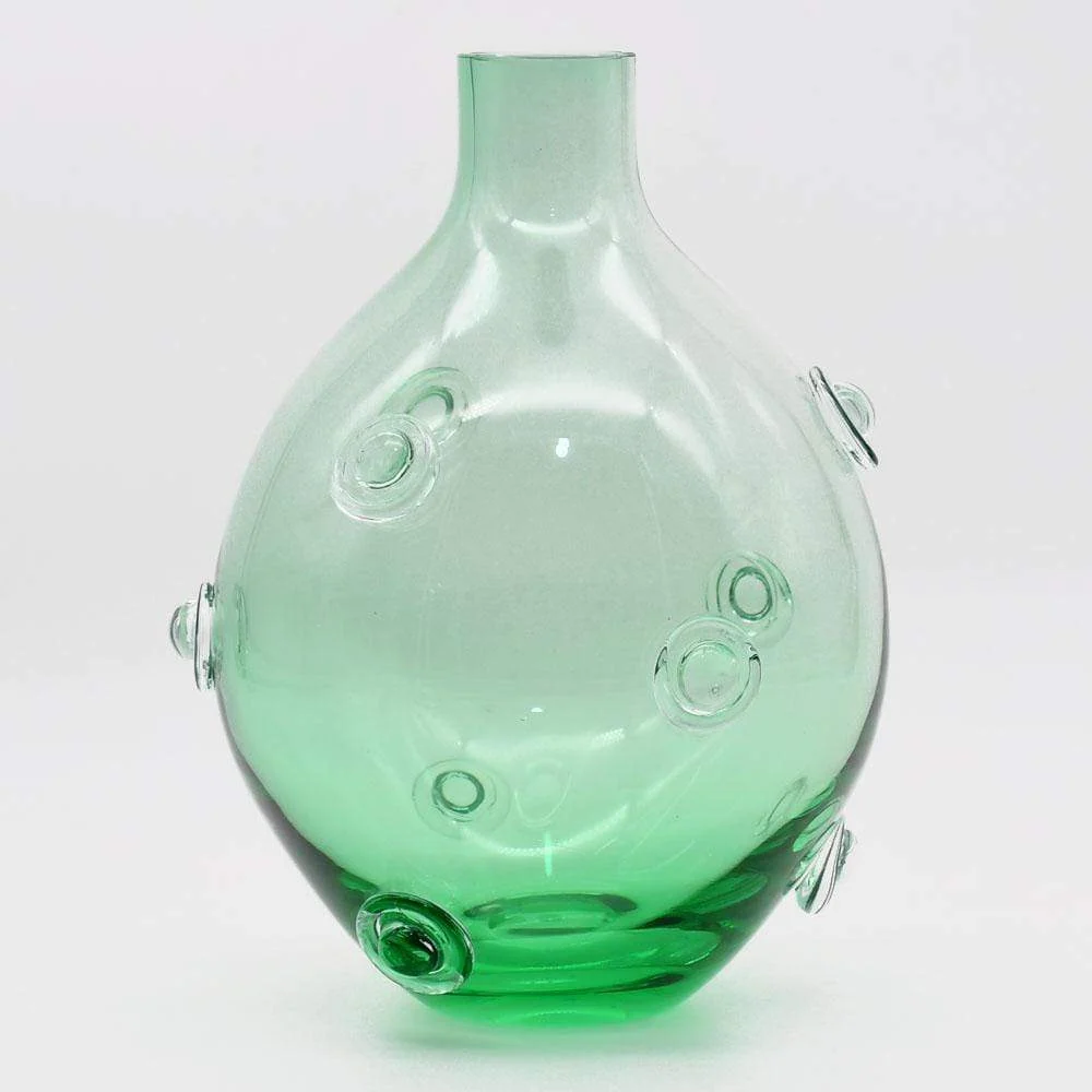 Vase en verre soufflé "Donuts" - Vert TRAN