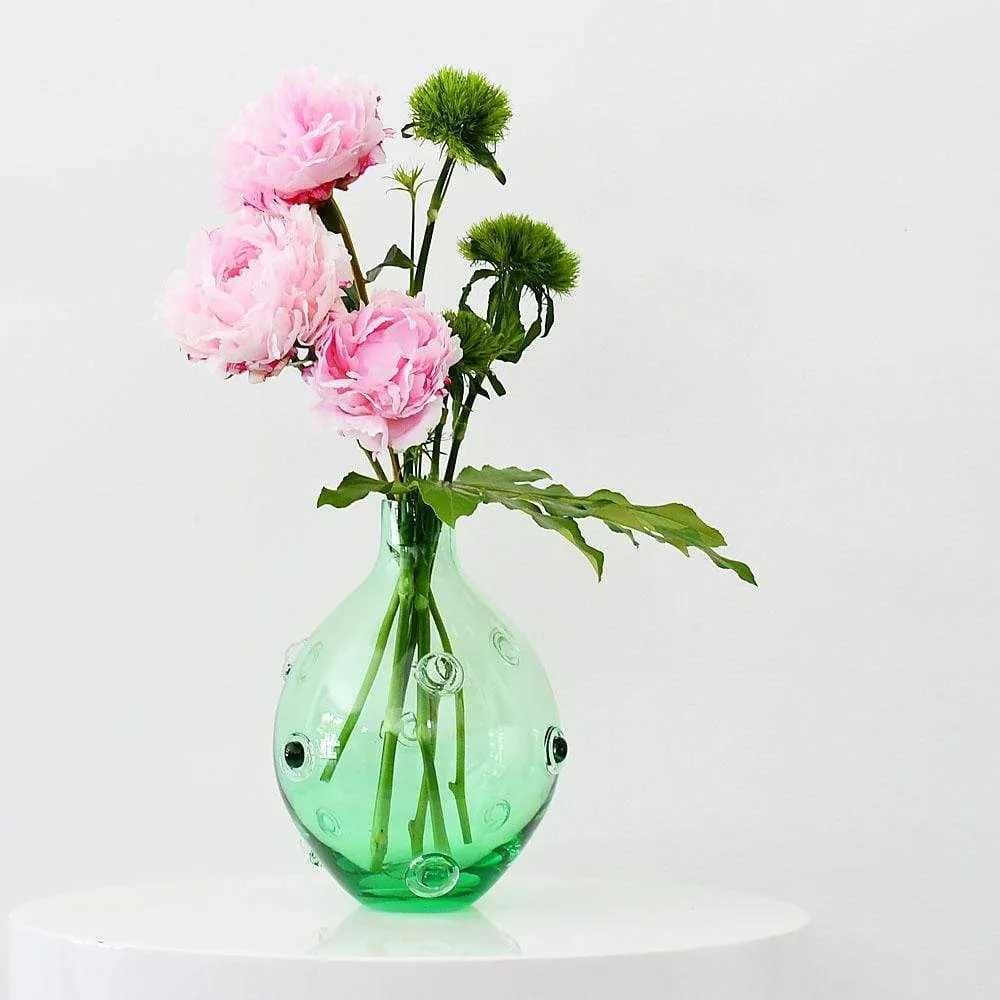 Vase en verre soufflé "Donuts" - Vert TRAN