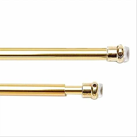 tringle à rideau extensible universelle 27/36 cm - or - lot de 2 pièces