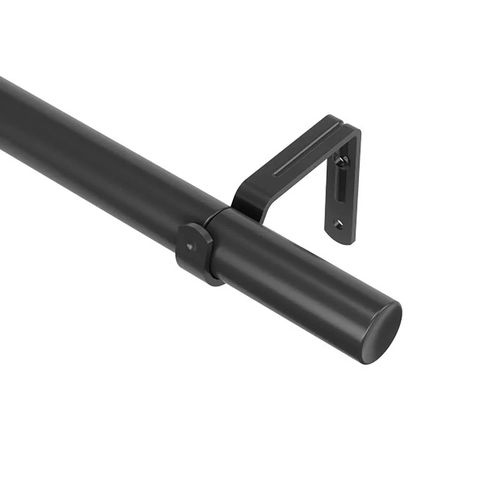 Tringle à rideaux Zen, noir mat (32" à 128")