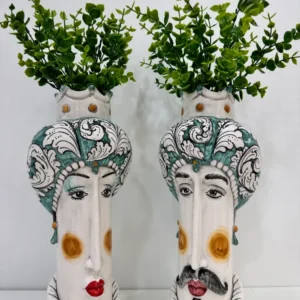 Têtes Maures - Stylisées - Baroque Vert