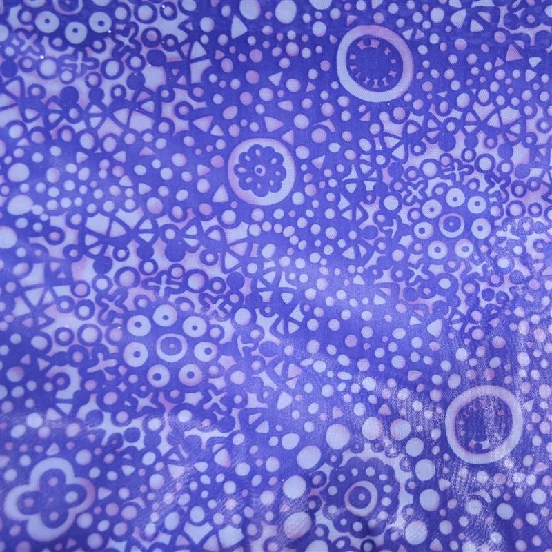 Tulle Lycra Géométriques Bleus