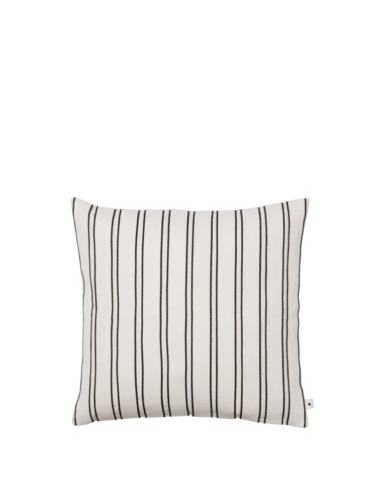 Twill Cushion Cover - Off-White/Black