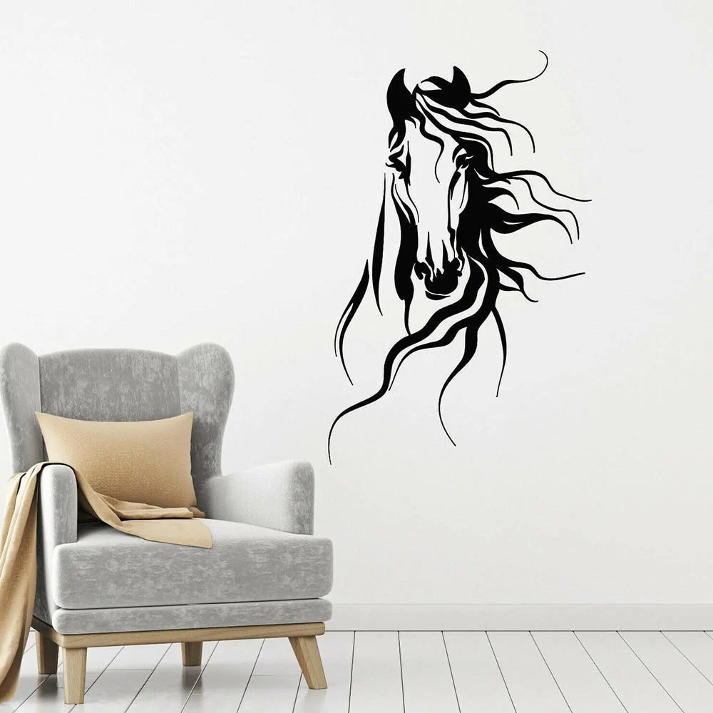 Sticker Mural Cheval Crinière Majestueuse Univers Cheval