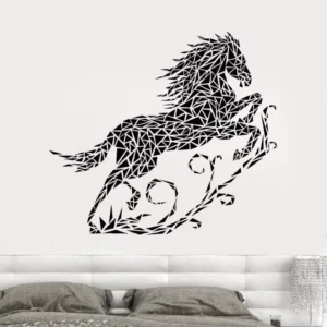 Sticker Mural Cheval Mosaïque Univers Cheval