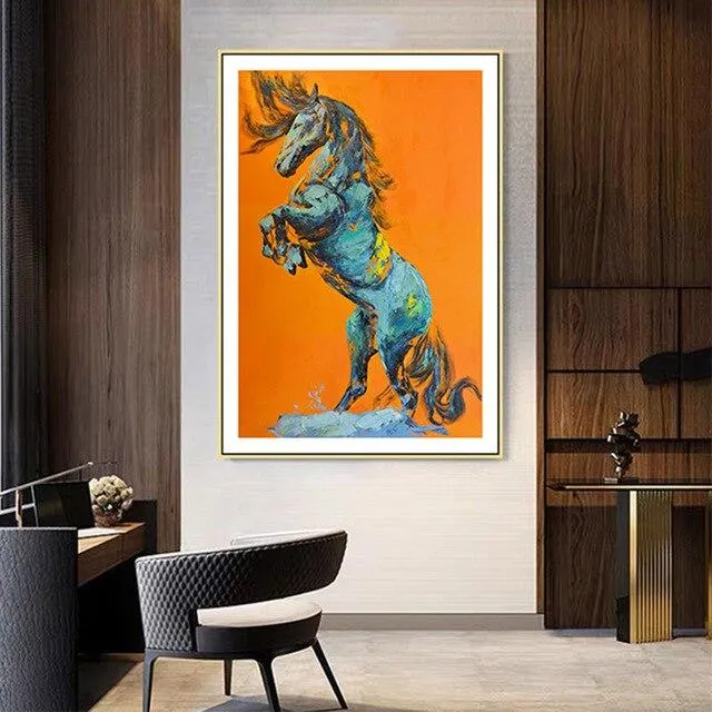 Toile Cheval Cabré Coloré Univers Cheval