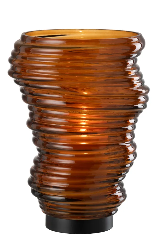Vaas Tornado Glas Bruin Groot