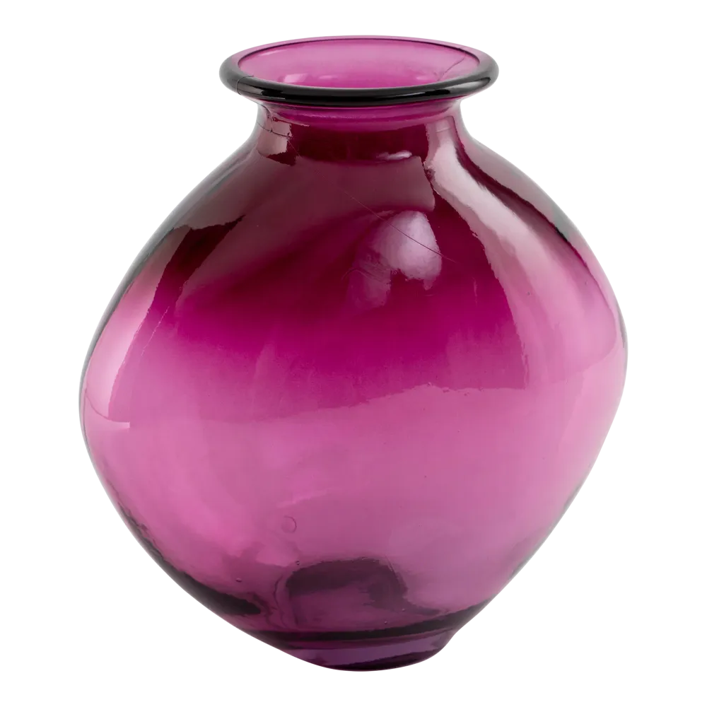 Vase Antonio recyclé bordeaux d24x26cm