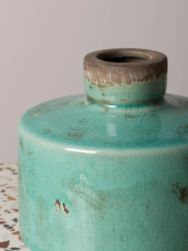 Vase bouteille - Vert d'eau