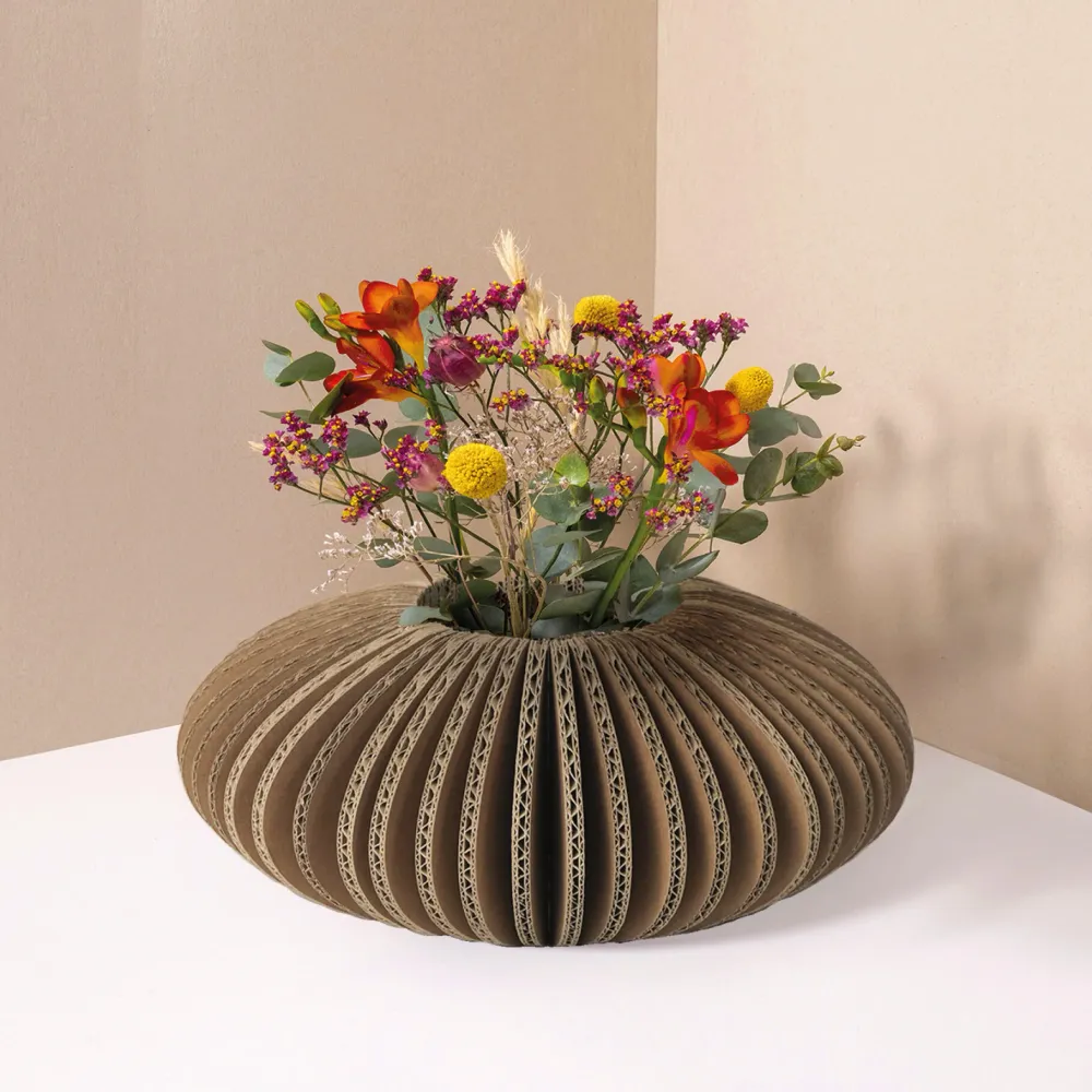 Vase carton recyclé - Ovale
