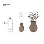 Vase carton recyclé - Ovale