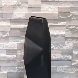 VASE GLACIER Gris Lustré 15x10x41