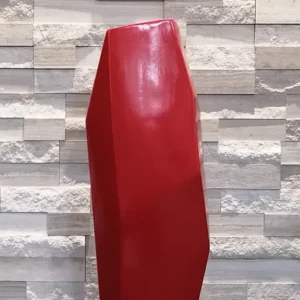 VASE GLACIER Rouge Lustré 17x13x50