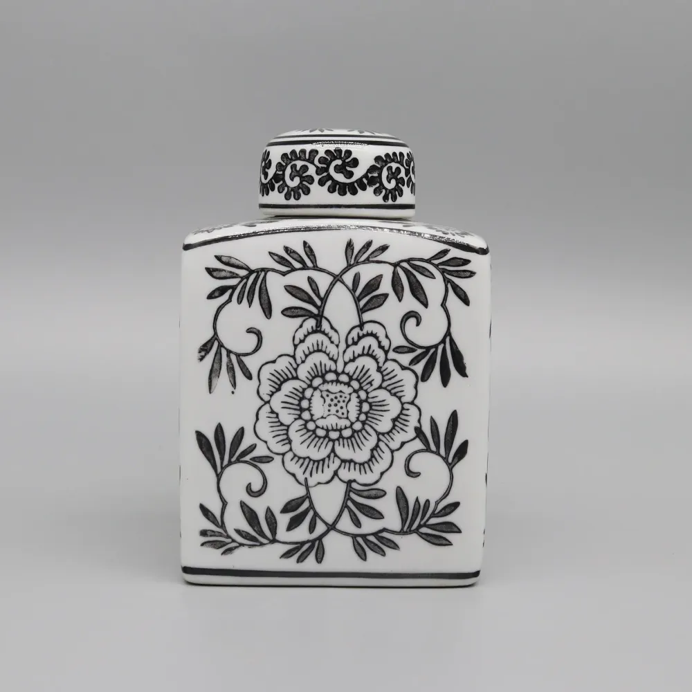 Vase plat en céramique émaillée moderne pour décoration intérieure