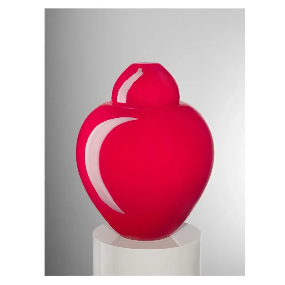 Vase potiche Ivv en verre soufflé bouche Sophisticated Lady h.32cm rouge stratifié 8518.1