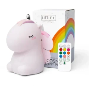 Veilleuse licorne rose Cosmo glitter