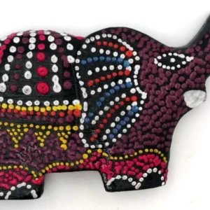 Magnet aimant éléphant en bois peint aborigène vendor-unknown