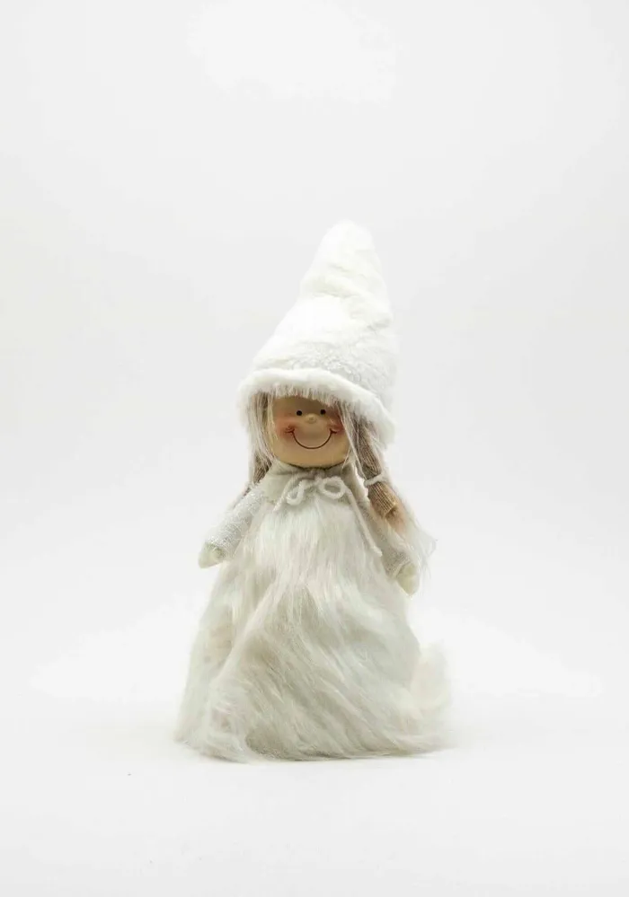 Verano Small Angel Furry Hat and Pigtails, White