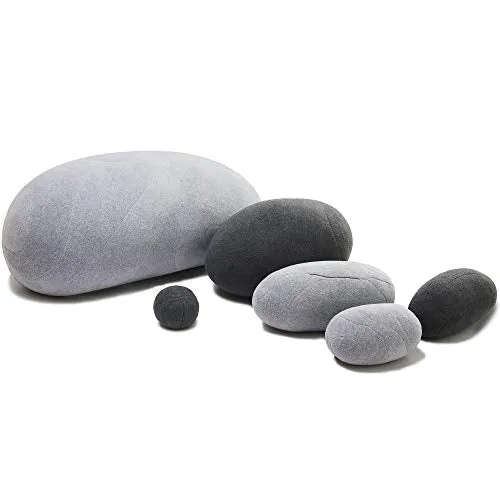 VERCART Gros Coussin de Sol Créatif Rond, énorme Pouf de Décoration pour Salon Terrasse, Coussin Decoratif 3D Imitation Pi...