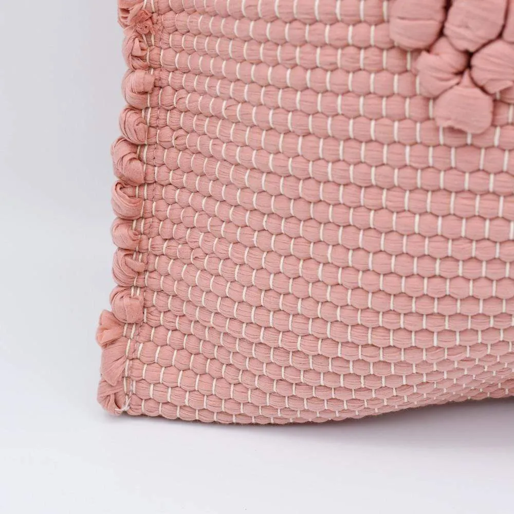 Housse de coussin 40x40 "Tapete de Trapo" - Rose VIAN