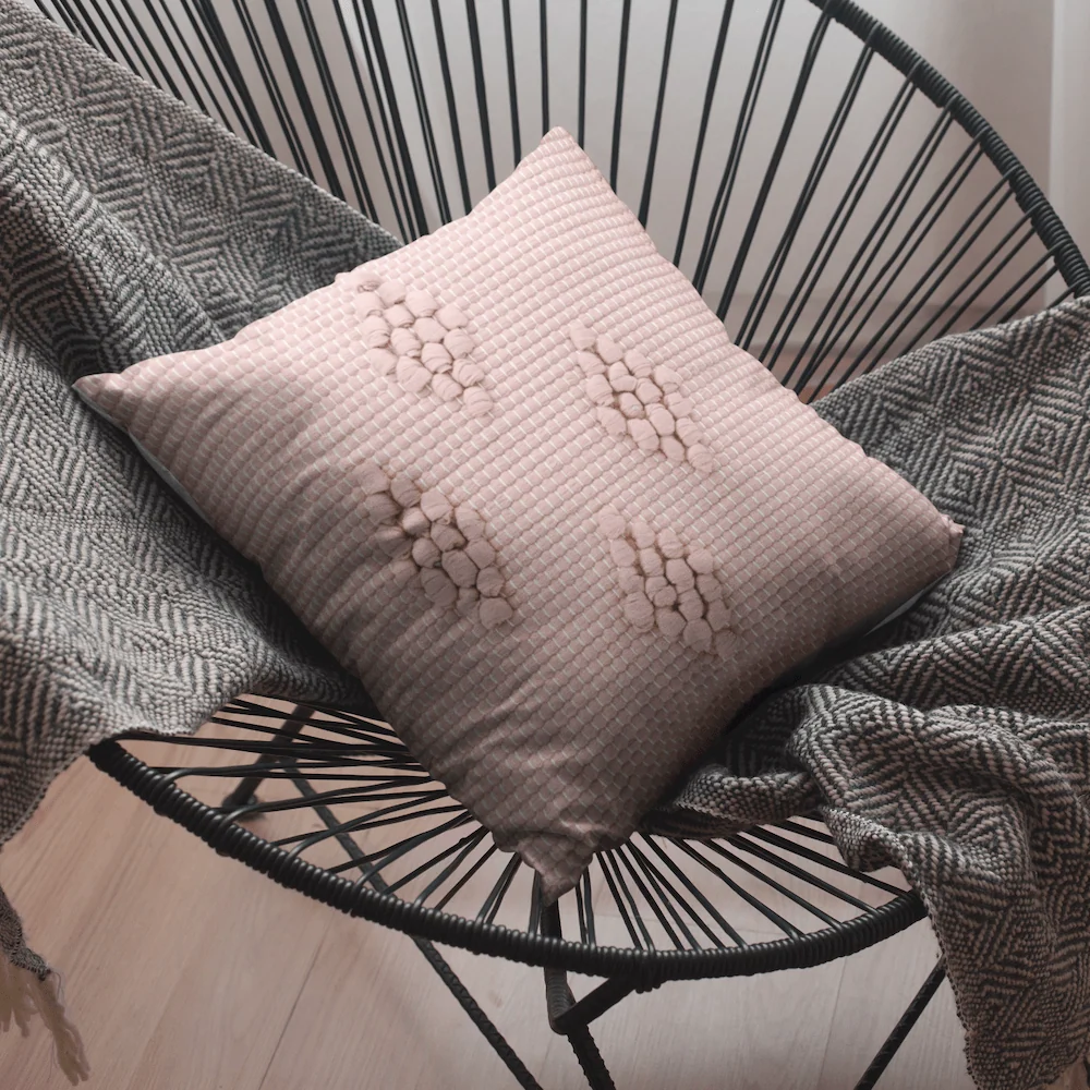Housse de coussin 40x40 "Tapete de Trapo" - Rose VIAN