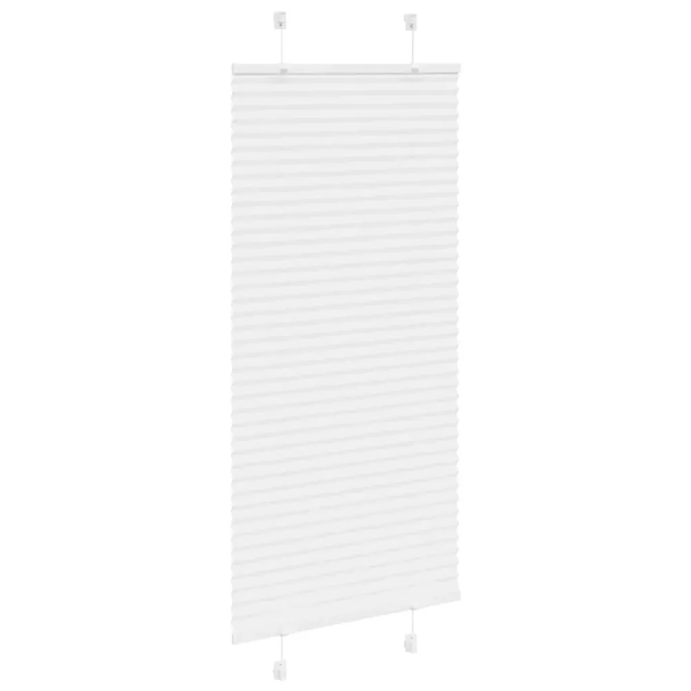 vidaXL Store plissé blanc 60x150 cm largeur du tissu 59,4 cm polyester