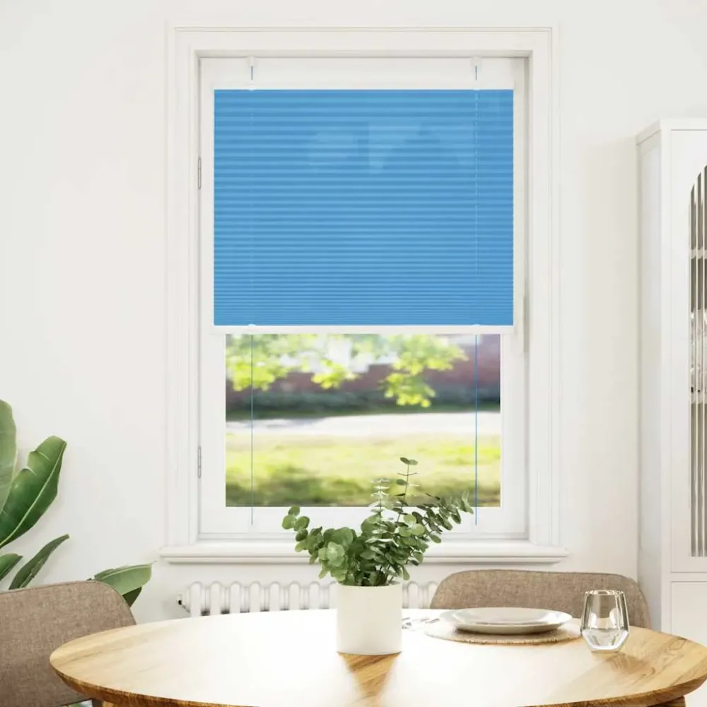 vidaXL Store plissé bleu 70x150 cm largeur du tissu 69,4 cm polyester