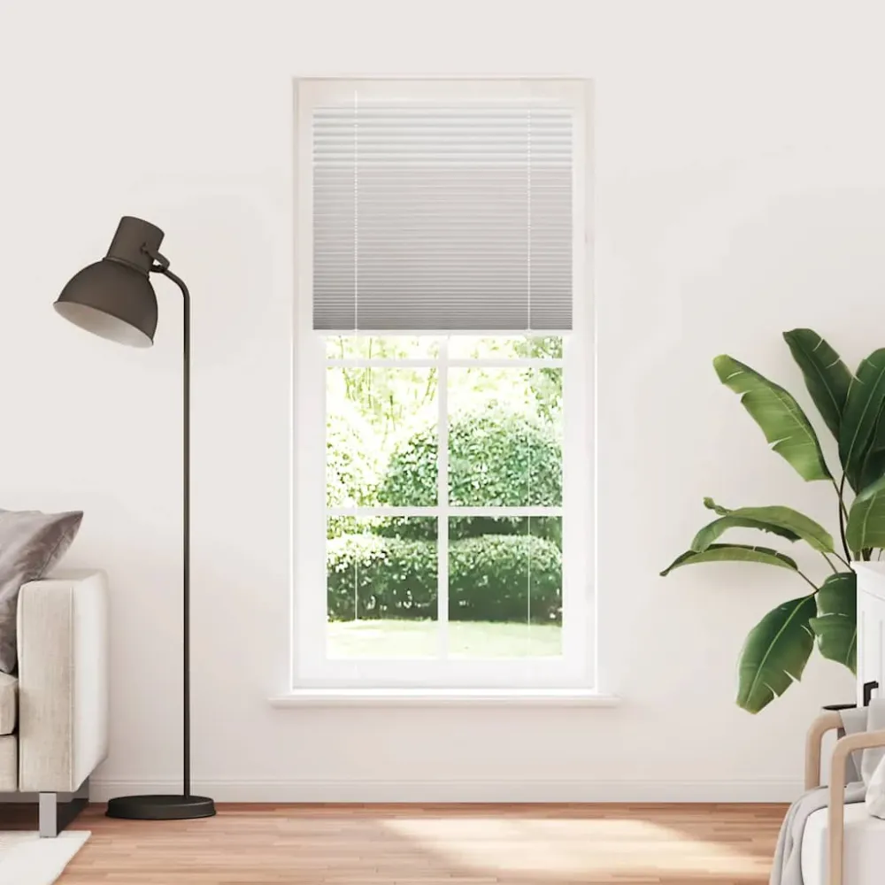 vidaXL Store plissé gris clair 85x200 cm largeur du tissu 84,4 cm