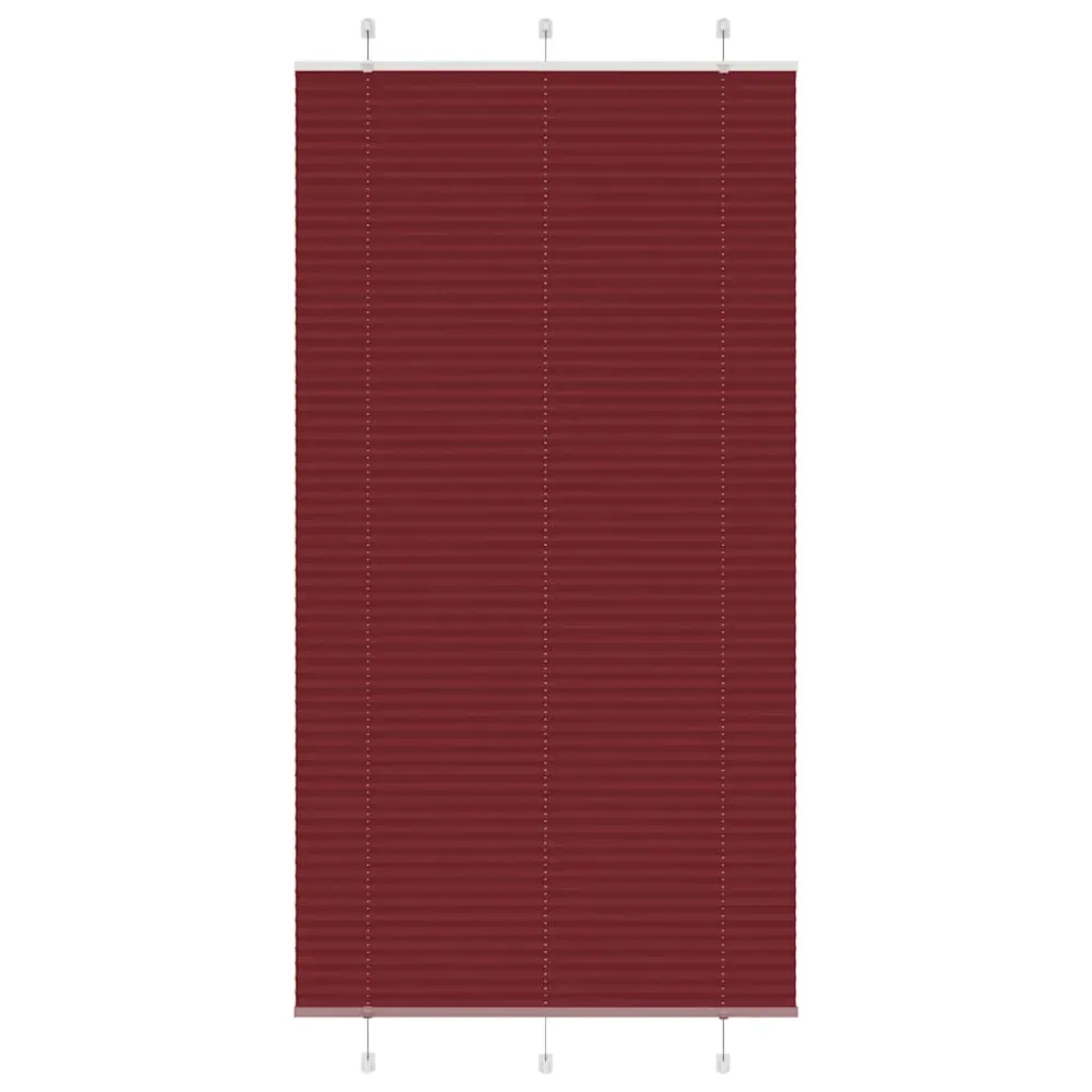 vidaXL Store plissé rouge bordeaux 105x200 cm largeur du tissu 104,4cm