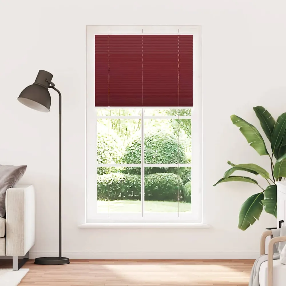 vidaXL Store plissé rouge bordeaux 105x200 cm largeur du tissu 104,4cm