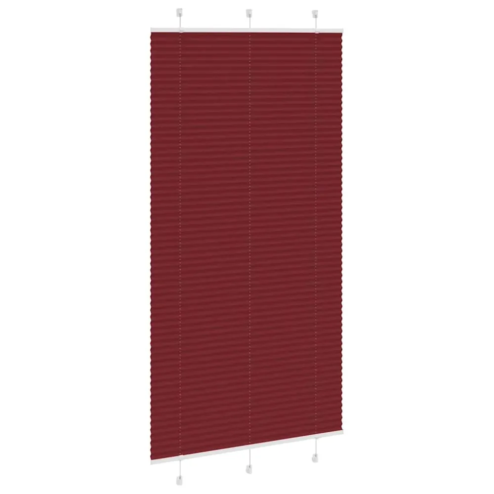 vidaXL Store plissé rouge bordeaux 105x200 cm largeur du tissu 104,4cm