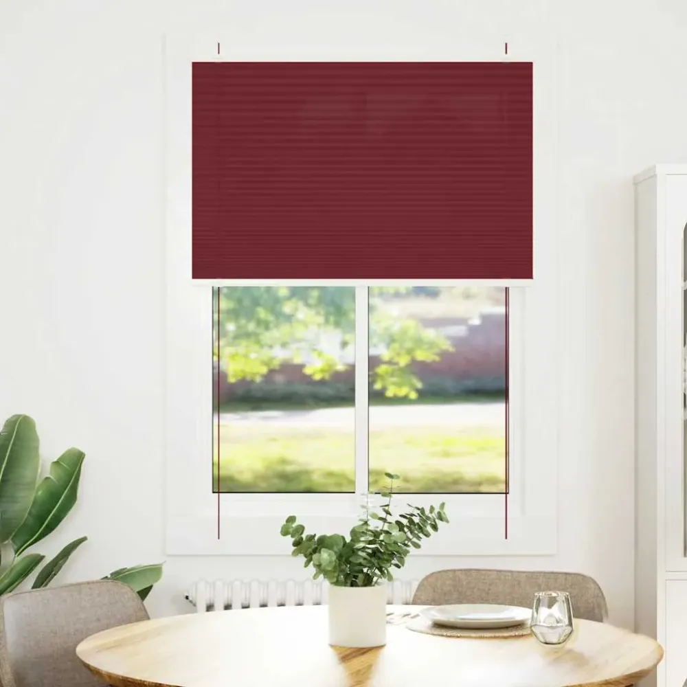 vidaXL Store plissé rouge bordeaux 90x100 cm largeur du tissu 89,4 cm