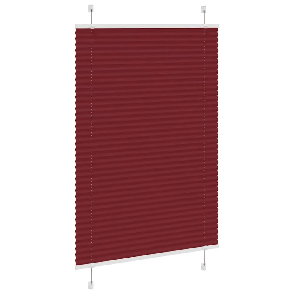 vidaXL Store plissé rouge bordeaux 90x100 cm largeur du tissu 89,4 cm