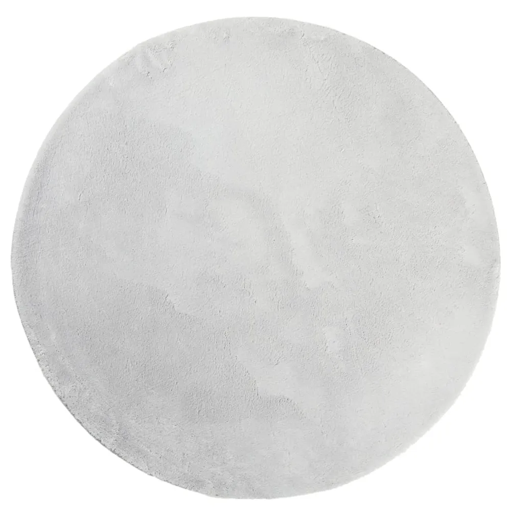 vidaXL Tapis HUARTE à poils courts doux et lavable gris Ø 120 cm