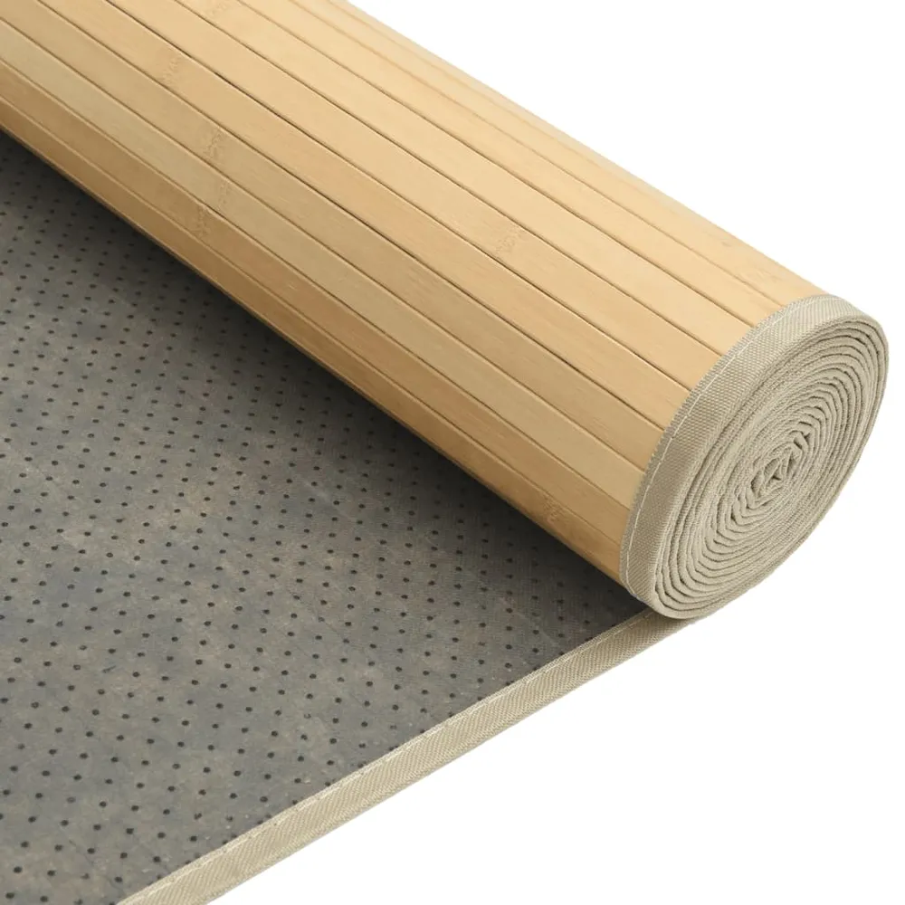 vidaXL Tapis rectangulaire naturel clair 80x1000 cm bambou