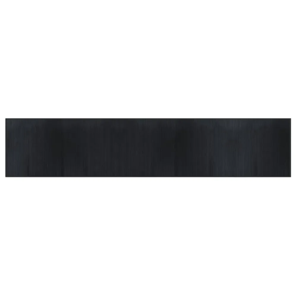 vidaXL Tapis rectangulaire noir 100x1000 cm bambou