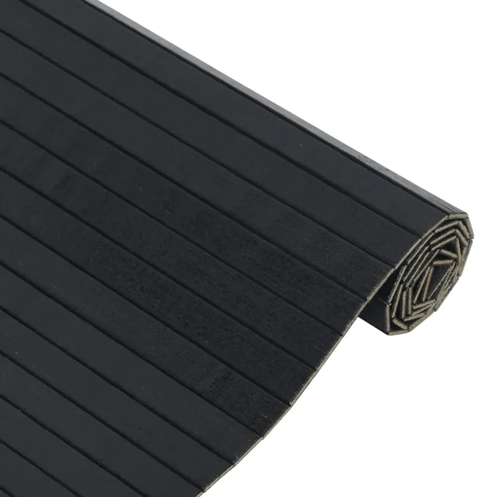 vidaXL Tapis rectangulaire noir 60x500 cm bambou