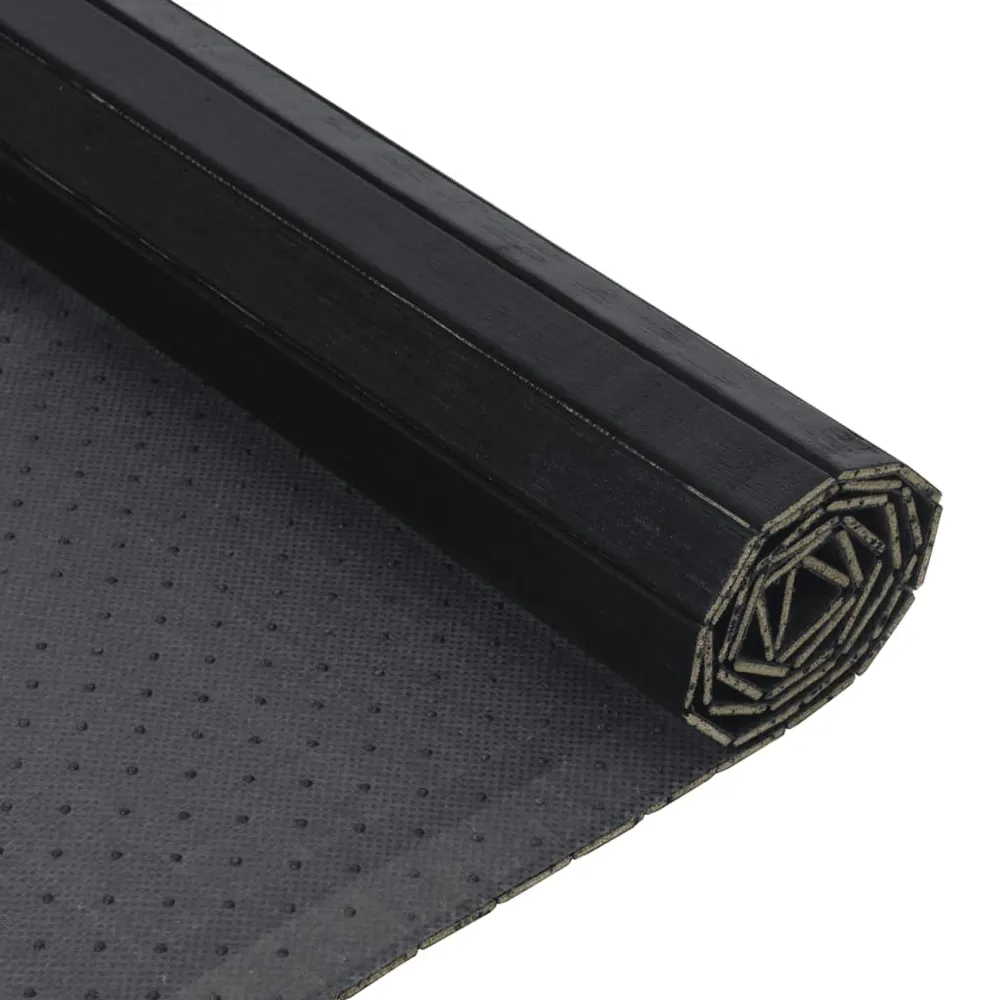 vidaXL Tapis rectangulaire noir 60x500 cm bambou