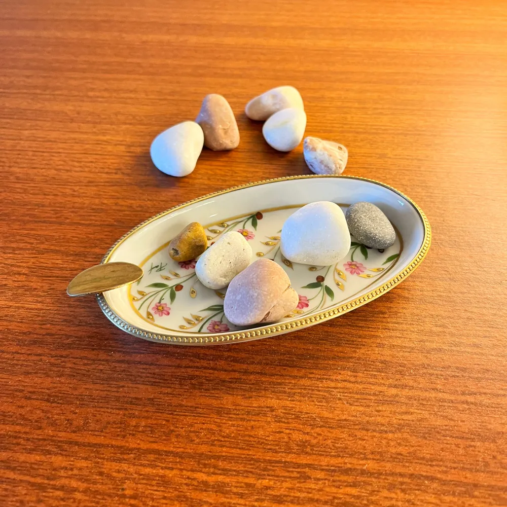 vide-poche porcelaine de Limoges et laiton