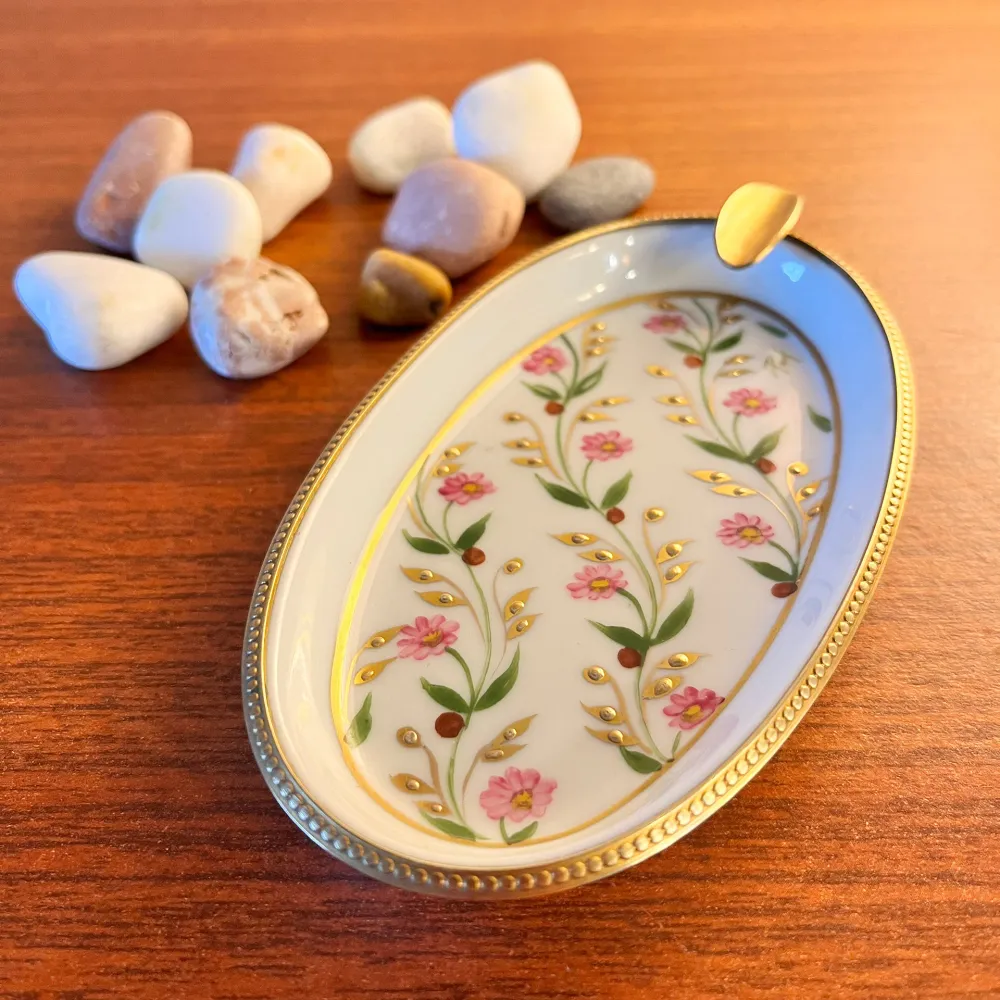 vide-poche porcelaine de Limoges et laiton