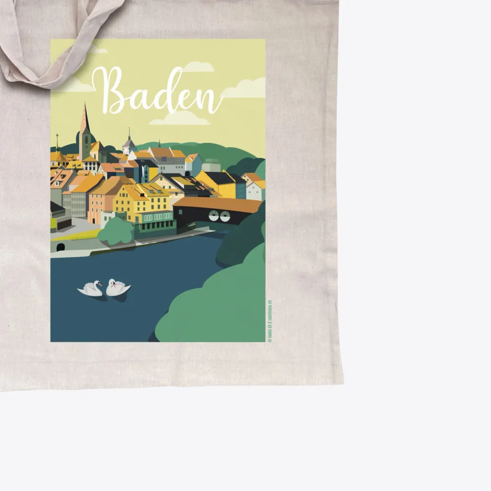 Vintage Baden – Altstadt-01 – Sac en coton