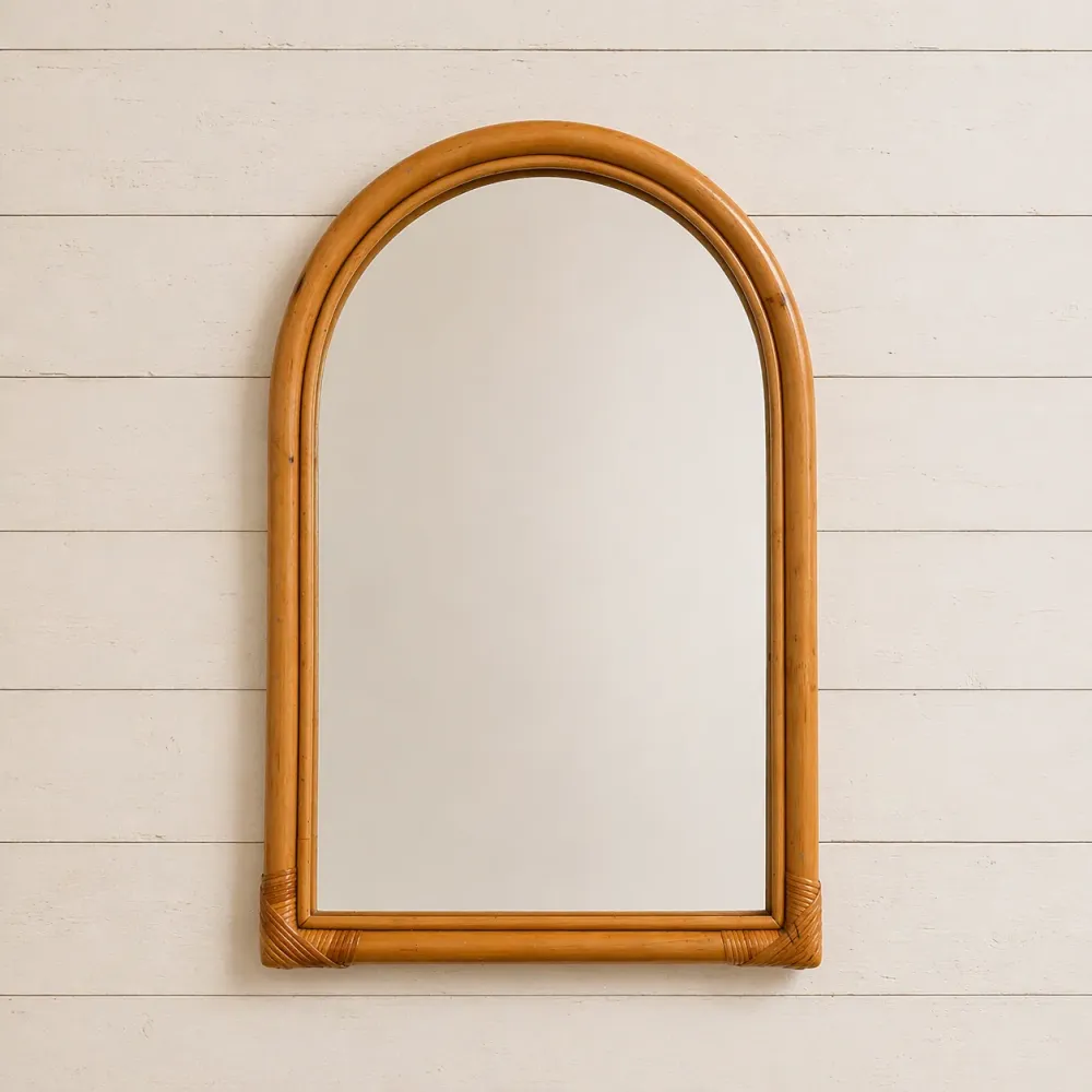 Miroir arche en bambou Vintage