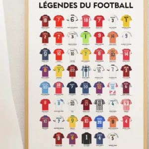 Affiche les légendes du football 21x29 Wall of Fame