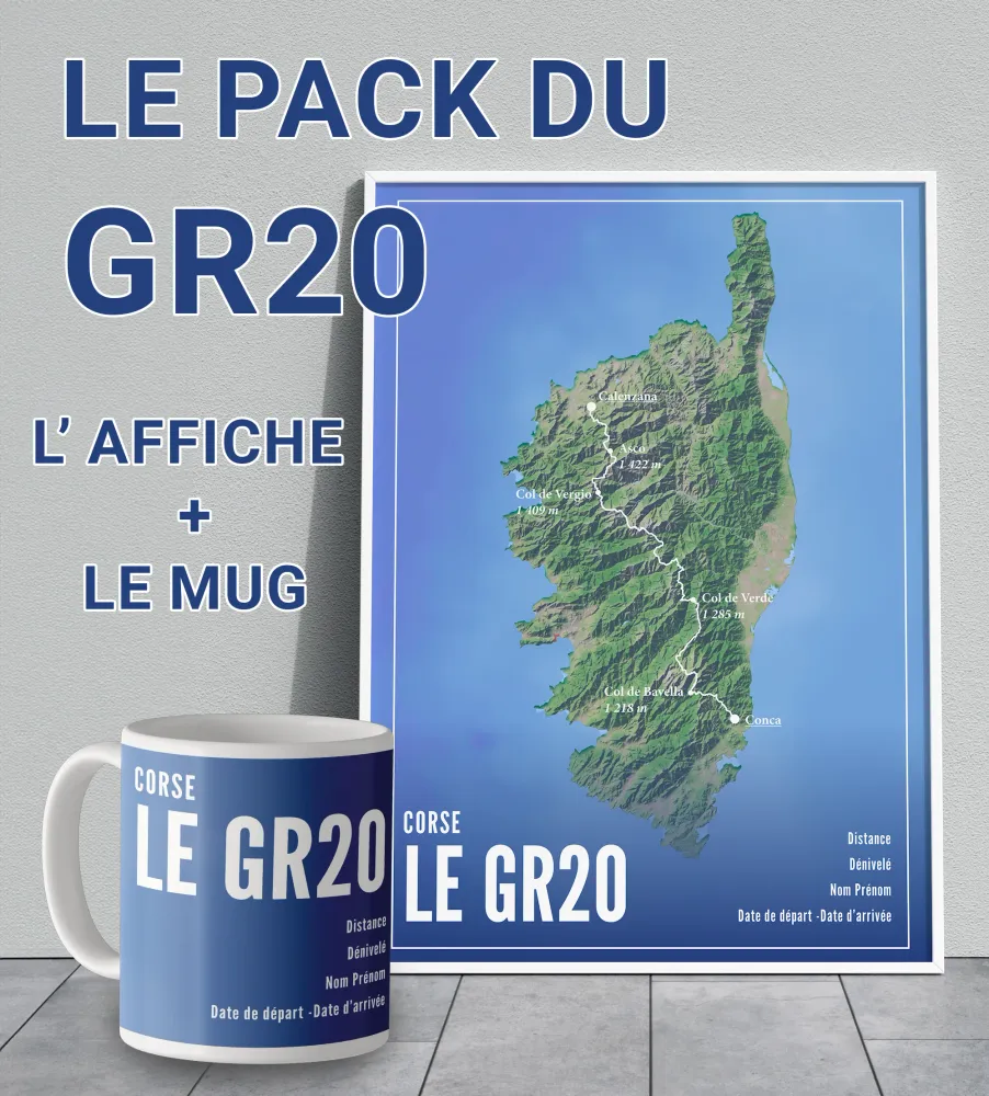 Lot GR20 Affiche + Mug Wall of Fame