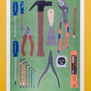 Affiche Riso Some tools from our toolbox 30x40 cm We are out office