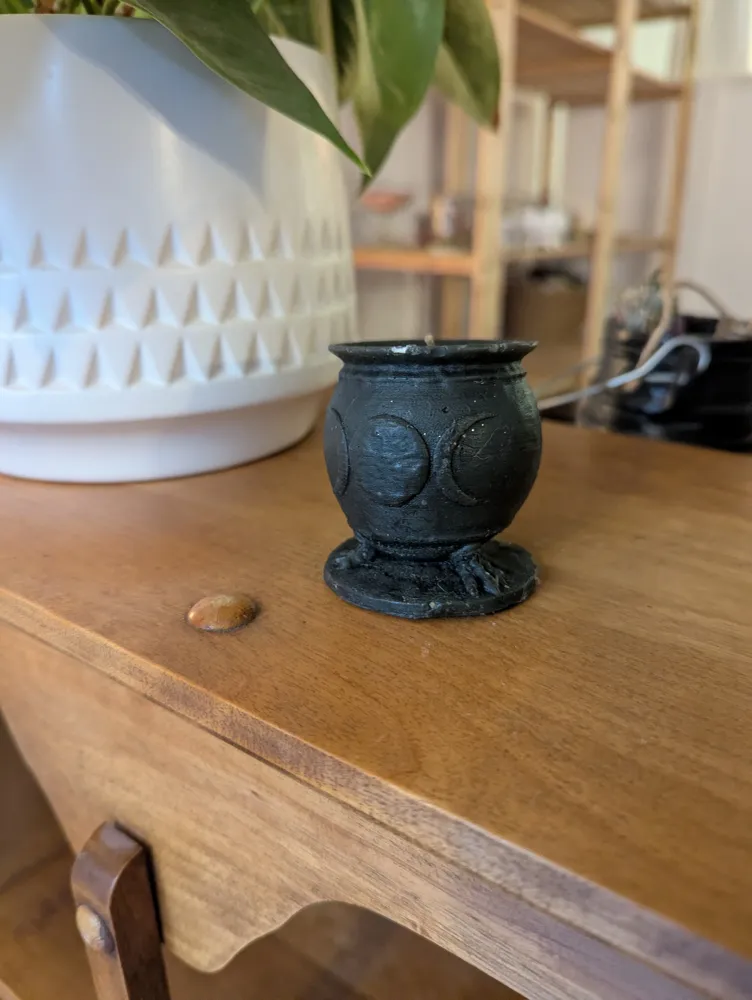 Bougie de cire d'abeilles: Chaudron Witch and Wicks